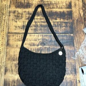 The Sak crochet hobo large with single strap half moon zips